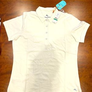 Ladies Tommy Bahama white polo